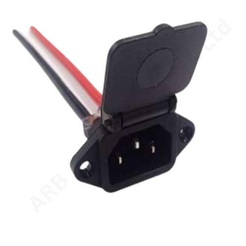 IEC MALE CONNECTER -RUBBER CAP WITH 15CM 10AWG WIRE